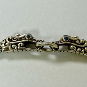 John Hardy WM Legend Naga Silver Dbl Dragon Head Slim bracelet
